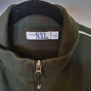 Green 1X zip up jacket. N.Y.L. NEWYORK LAWNDRY. Vintage. Womans.